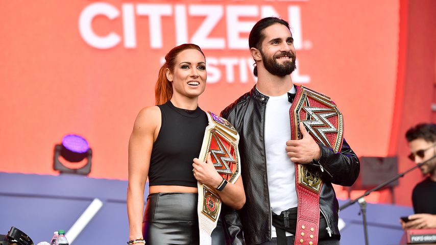 Becky Lynch und Seth Rollins im September 2019 in New York