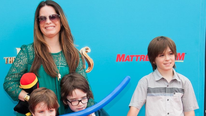 Holly Marie Combs mit ihren Söhnen bei der Premiere von "The Boxtrolls", 2014