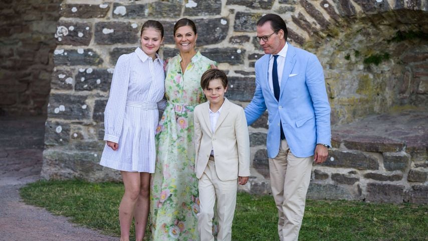 Bei der Verleihung des Victoriapreises in Borgholm: Prinzessin Estelle, Prinzessinn Victoria, Prinz Oscar und Prinz Daniel