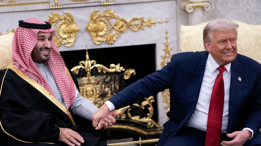 Der saudi-arabische Kronprinz Mohammed bin Salman mit Donald Trump im Weißen Haus, 18. November 2025