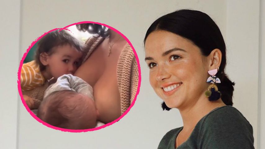 Jetzt mit zwei Kindern: US-Bachelor-Bekah beim Doppelstillen