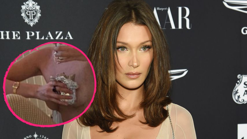 Guten Appetit! Bella Hadid verputzt halbnackt einen Burrito
