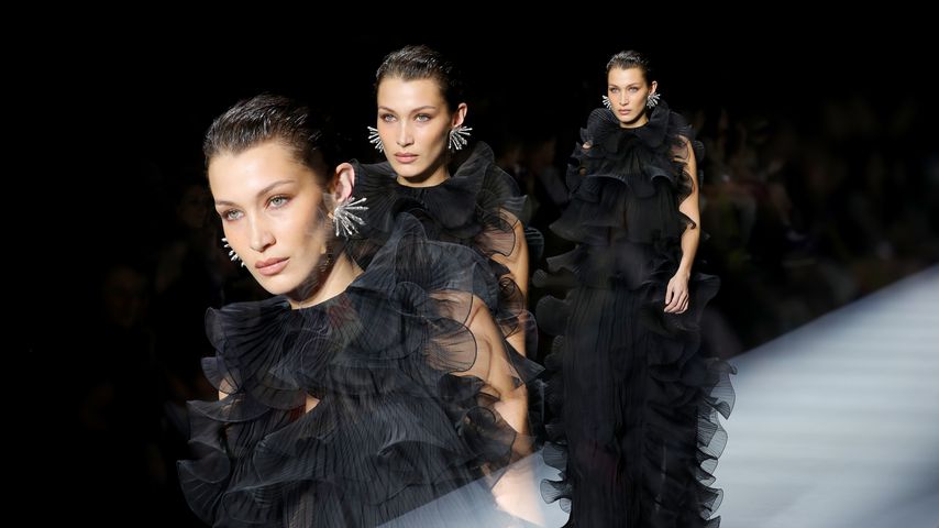 Bella Hadid auf der Fashion Week in Mailand, 2020