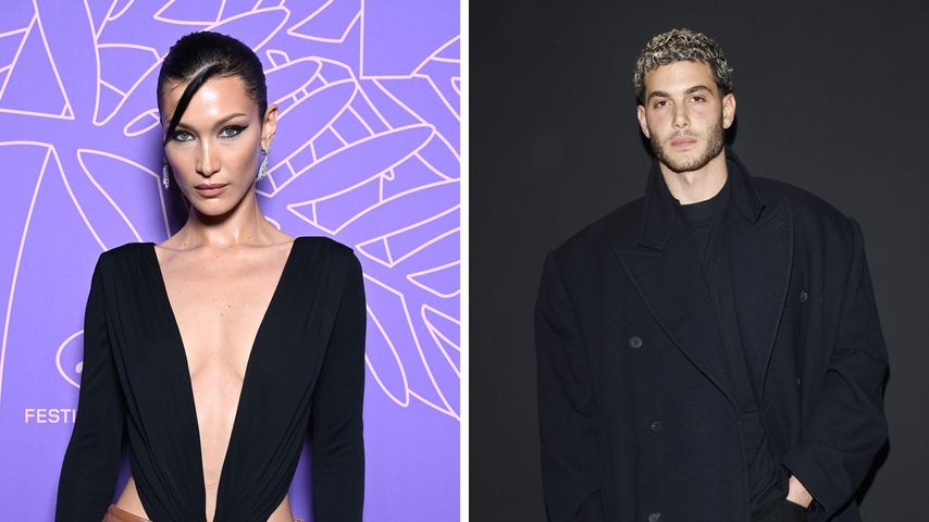 Collage: Bella Hadid und Fai Khadra posieren