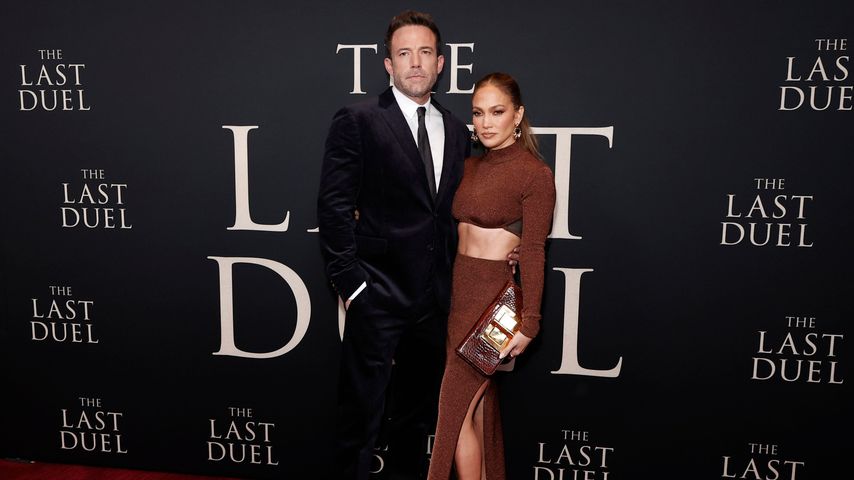 Ben Affleck und Jennifer Lopez bei der Premiere von "The Last Duel" in New York, 2021