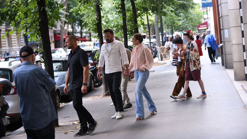 Ben Affleck und Jennifer Lopez mit ihren Kindern Emme und Maximilian Muñiz