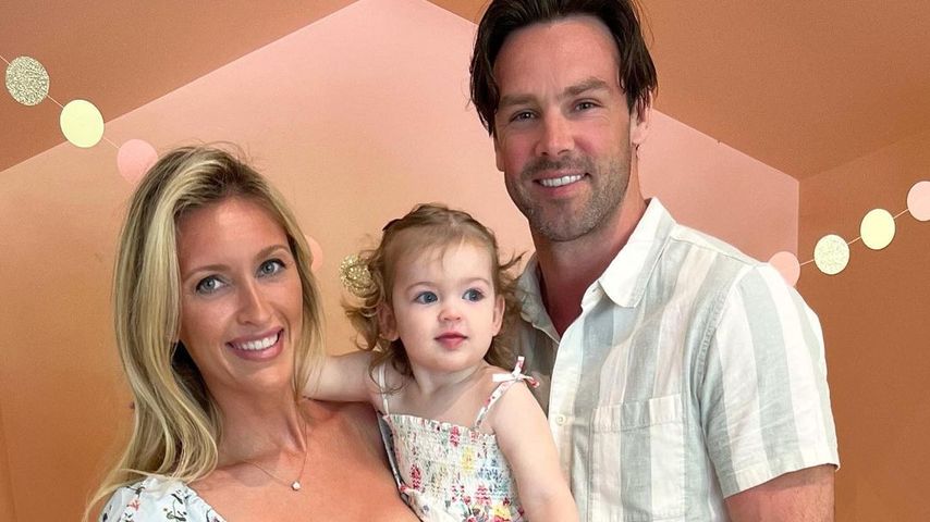 Ben Foden mit Ehefrau Jackie Smith Foden und Tochter Farrah, 2022