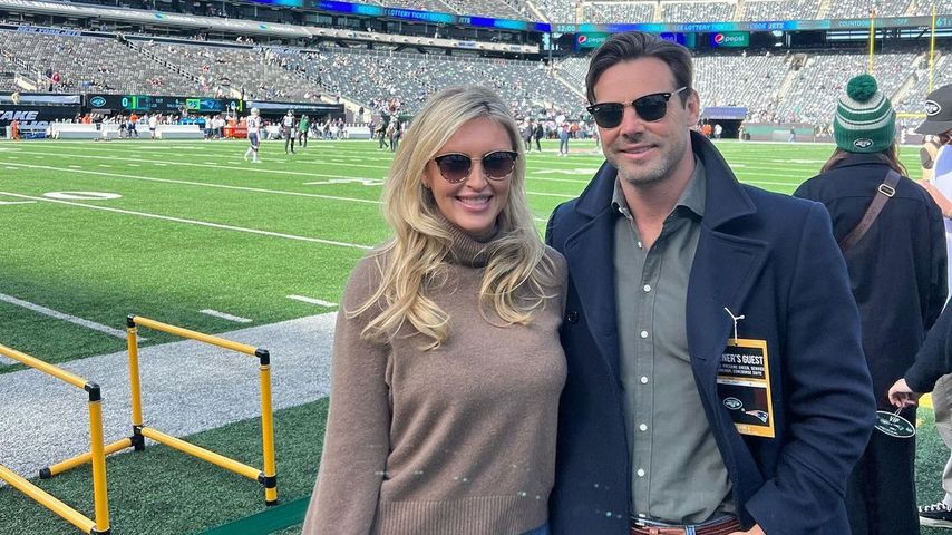 Ben Foden mit Ehefrau Jackie Smith Foden bei einem Rugby-Spiel