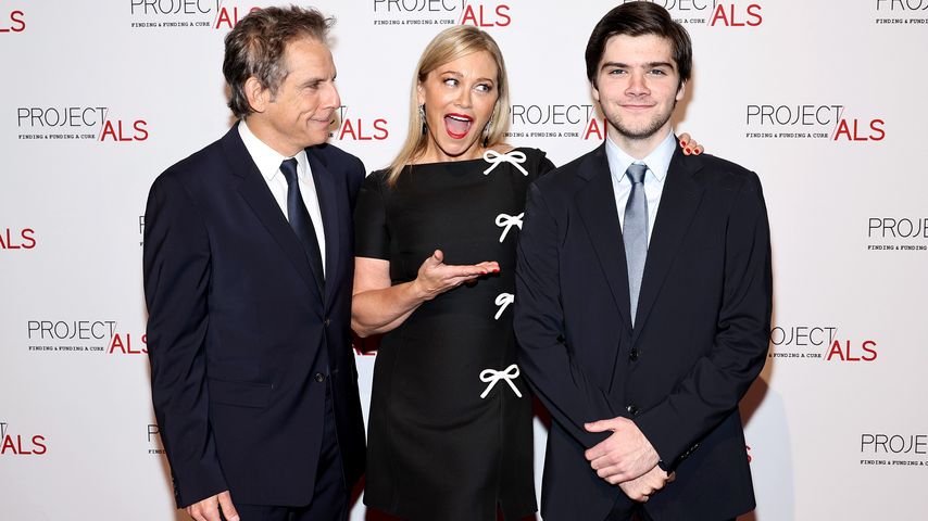 Ben Stiller und Christine Taylor mit ihrem Sohn Quinlin auf der Project ALS 25th Anniversary Gala