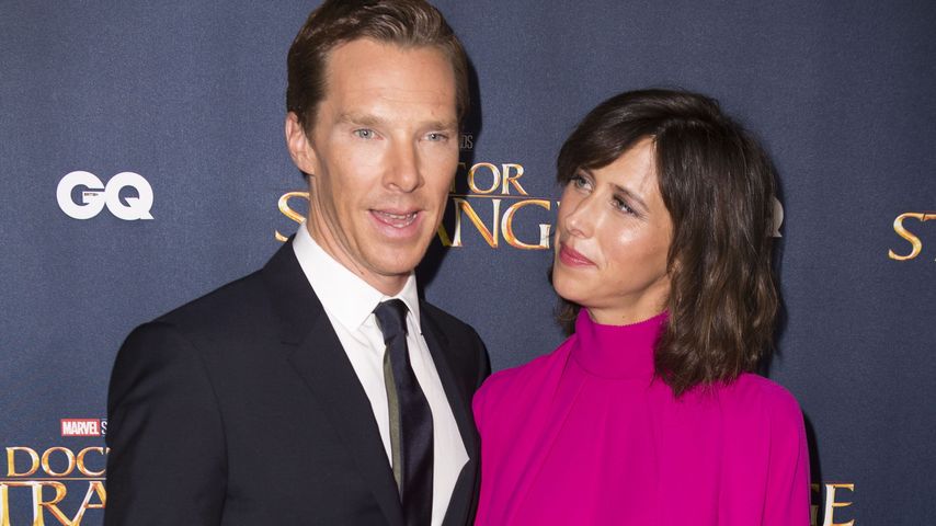 Benedict Cumberbatchs Frau verhüllt: Wo ist die Baby-Kugel?