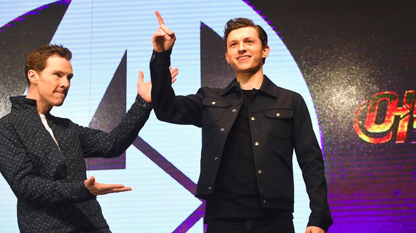 Benedict Cumberbatch und Tom Holland bei der "Avengers: Infinity War" im April 2018