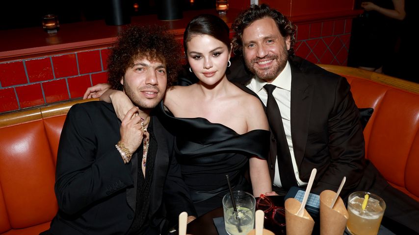 Benny Blanco, Selena Gomez und Édgar Ramírez, Oktober 2024