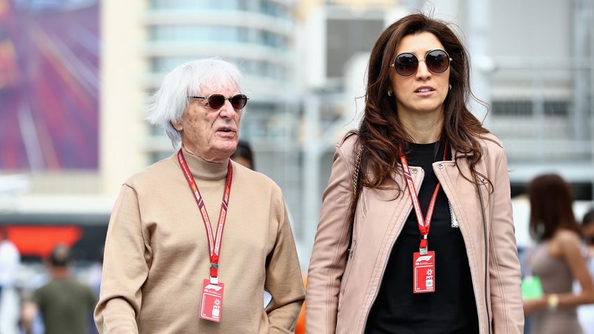Bernie Ecclestone und seine Frau Fabiana in Baku, 2018