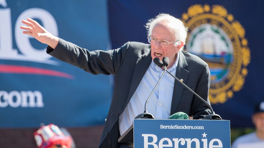 Bernie Sanders bei einer Wahlkampfveranstaltung in Plymouth