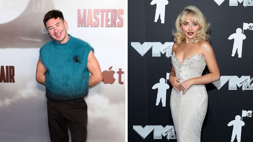 Berry Keoghan und Sabrina Carpenter sind auf einer Collage zu sehen