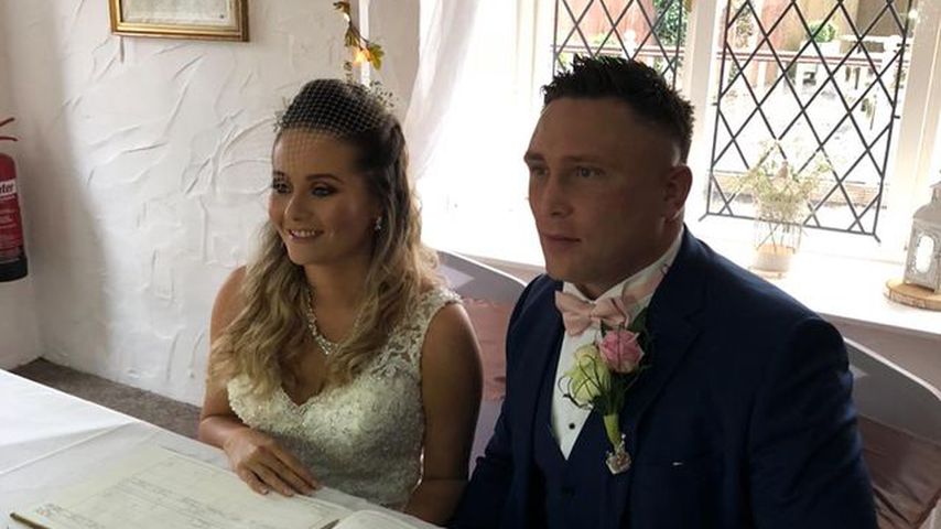 Bethan und Gerwyn Price an ihrem Hochzeitstag