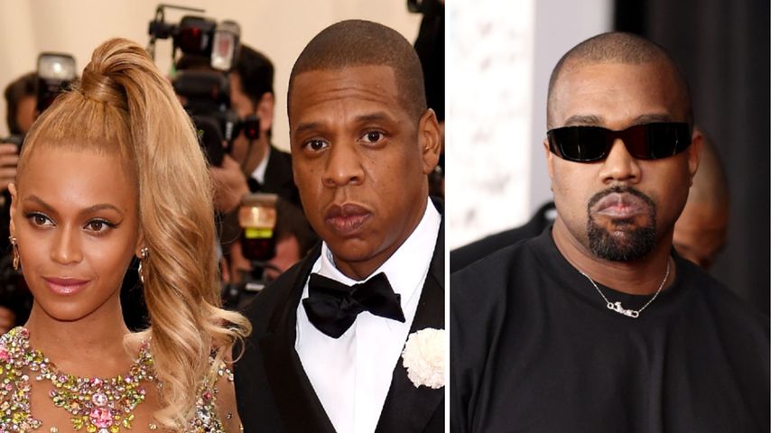 Collage: Beyoncé, Jay-Z und Kanye West