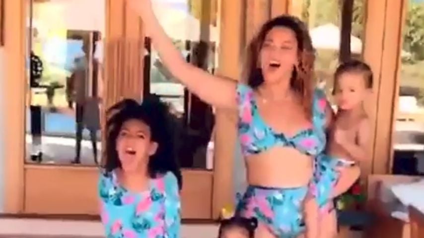 Beyoncé mit ihren Kindern Blue Ivy, Rumi und Sir