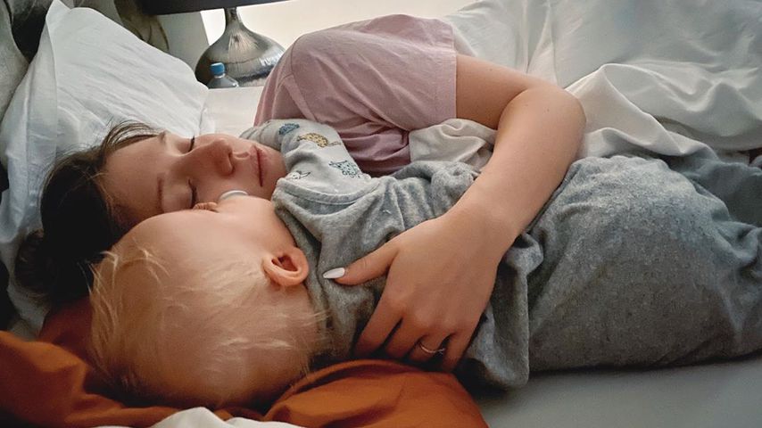 Bibi Claßen mit Söhnchen Lio