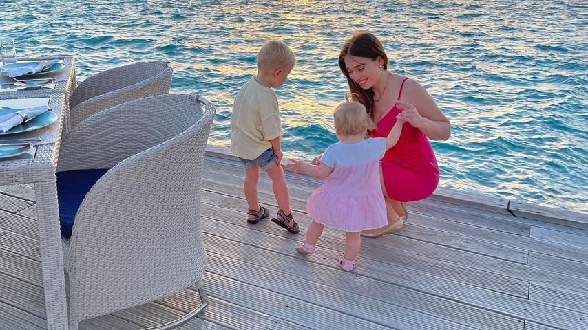 Bibi Claßen mit ihren Kindern Lio und Emily