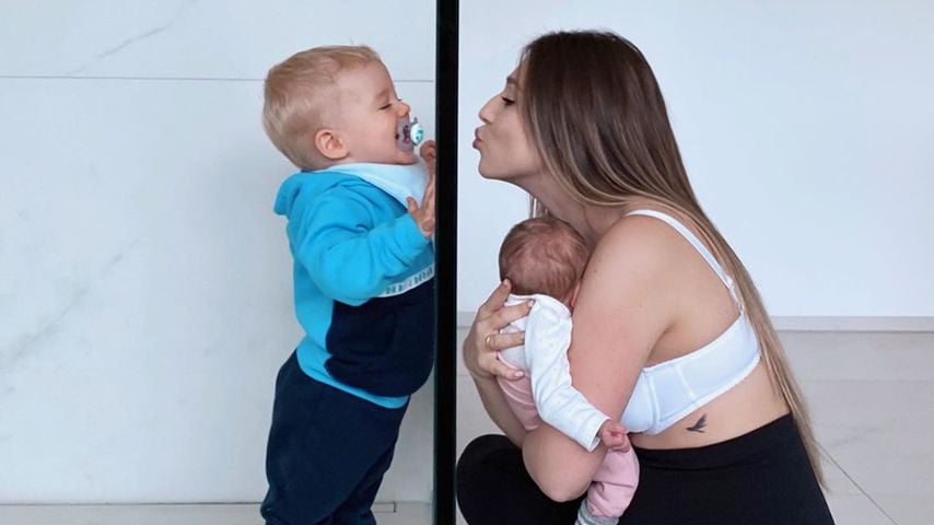 Bibi Claßen mit ihren Kindern Lio und Emily