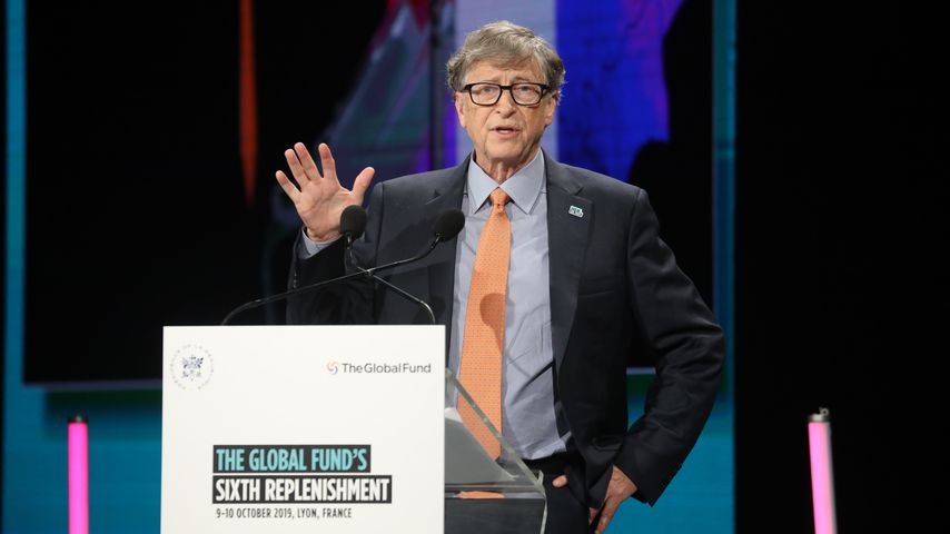 Bill Gates bei einer Konferenz in Lyon im Oktober 2019