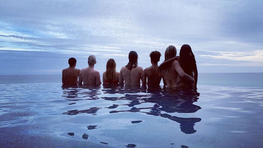 Bill Kaulitz, Heidi Klum, Tom Kaulitz und Heidis Kinder im November 2019