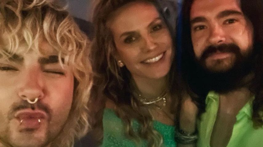 Die Zwillinge Bill und Tom Kaulitz und Heidi Klum im Juni 2022