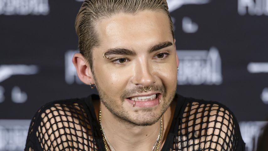 Bill Kaulitz bei einer Pressekonferenz