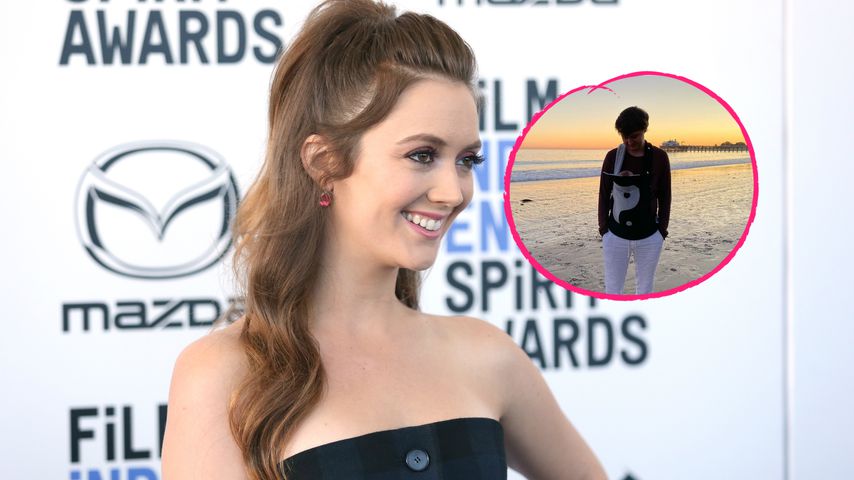 Billie Lourd teilt knuffiges Foto von Verlobtem und Baby