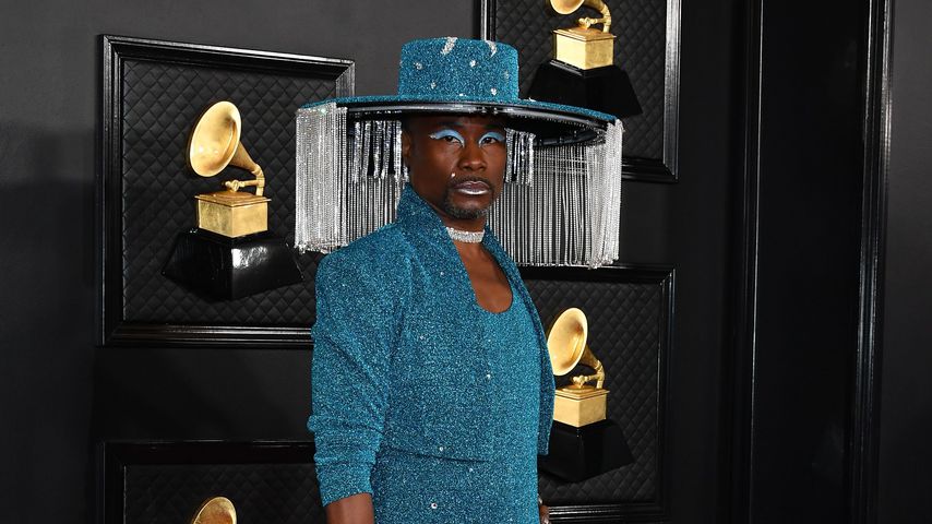 XXL-Glamour-Hut: Billy Porter im Glitter-Look bei Grammys