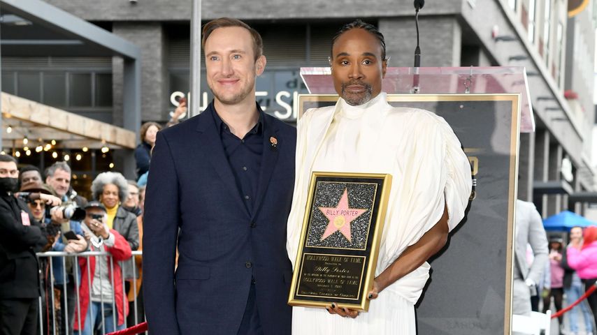 Billy Porter und sein Ehemann auf dem Hollywood "Walk of Fame", Dezember 2022
