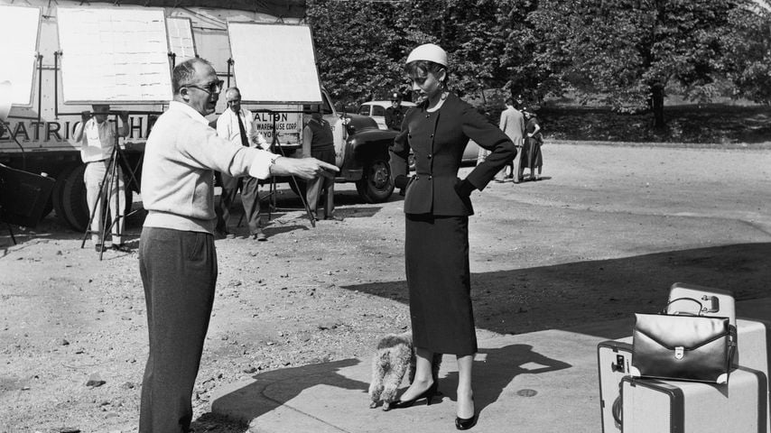 Billy Wilder und Audrey Hepburn am Set von "Sabrina", Oktober 1953