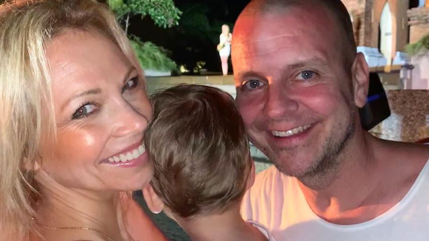 Birte Glang und DJ Moguai mit ihrem Sohn