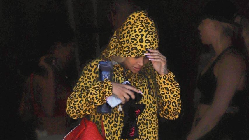 Blac Chyna in einem Animal-Print-Anzug in Studio City, 2019