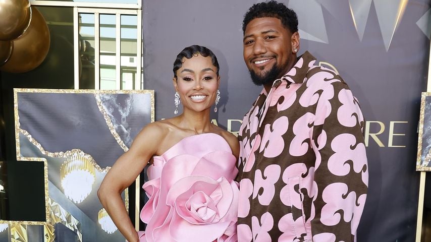 Blac Chyna mit Derrick Milano bei ihrer Saloneröffnung, Juni 2024