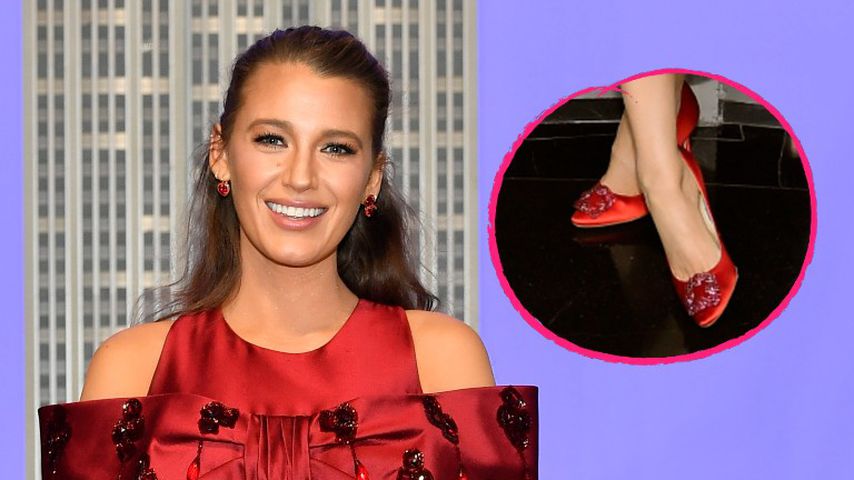 Blake Lively bemalt ihre Tausend-Dollar-Schuhe mit Nagellack