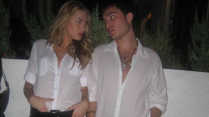 Blake Lively und Ed Westwick am Set von Gossip Girl