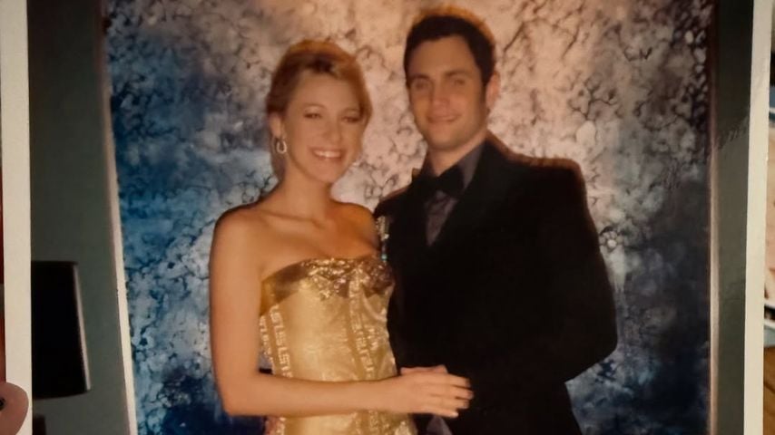 Blake Lively und Penn Badgley am Set von "Gossip Girl"