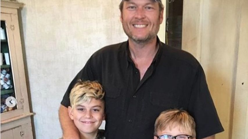 Blake Shelton mit Kingston und Zuma Rossdale