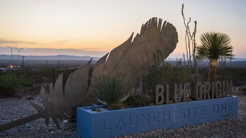 Blue Origin Eingang in Texas