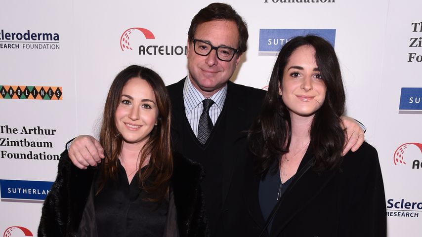 Bob Saget mit seinen Töchtern Aubrey (l.) und Lara (r.) bei einem Event in New York, Dezember 2015