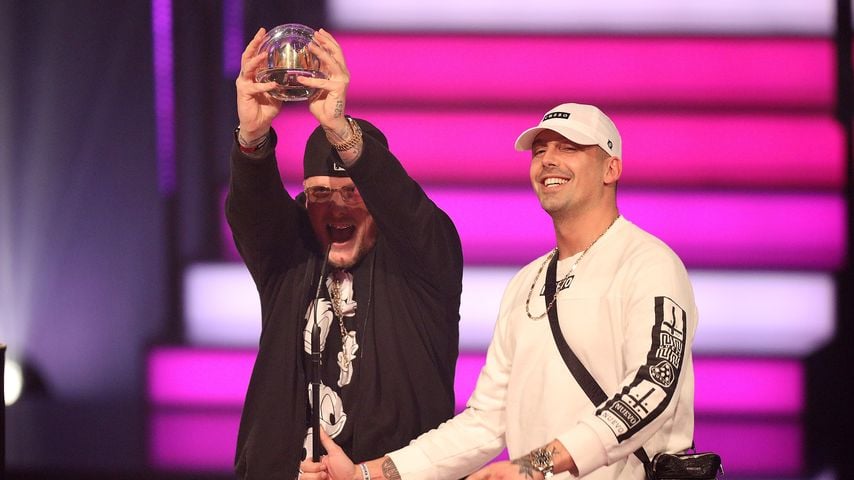 Bonez MC und RAF Camora beim 1Live Krone-Award im Dezember 2017