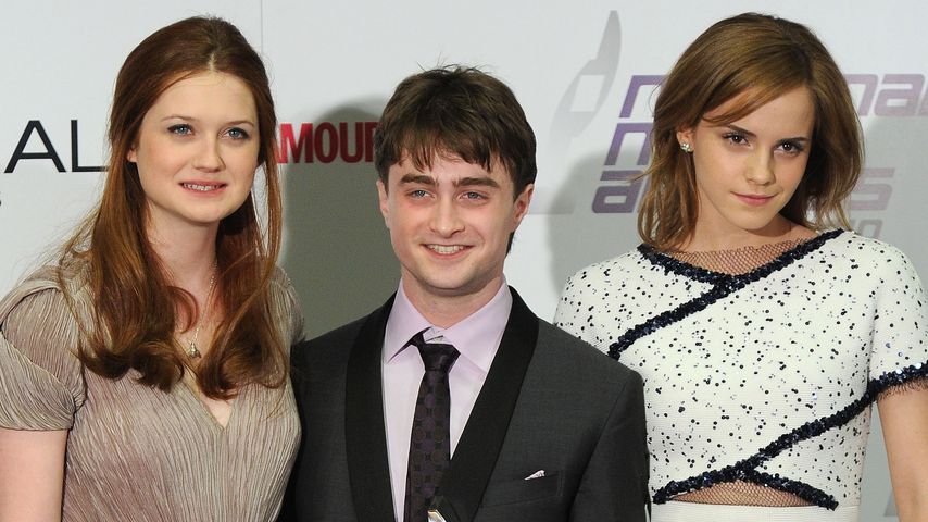 Bonnie Wright, Daniel Radcliffe und Emma Watson bei den National Movie Awards in London, 2010