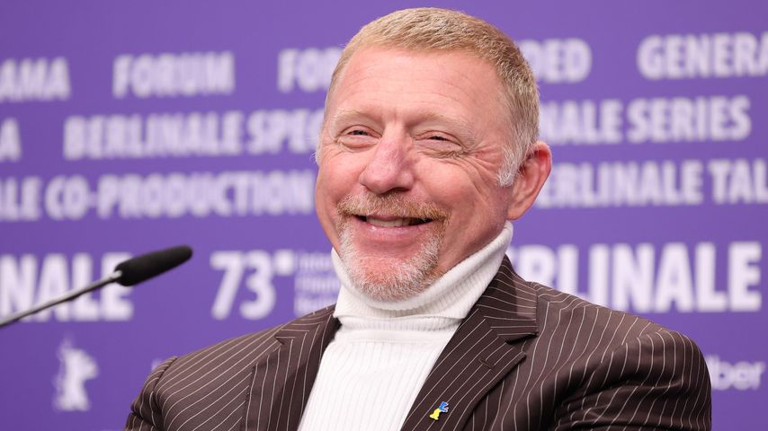 Boris Becker bei einer Pressekonferenz