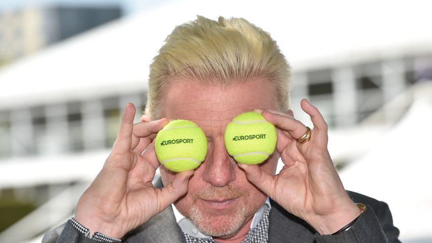 Boris Becker bei einer Pressekonferenz von Eurosport, April 2018