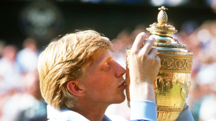 Boris Becker als Sieger von Wimbledon, 1985