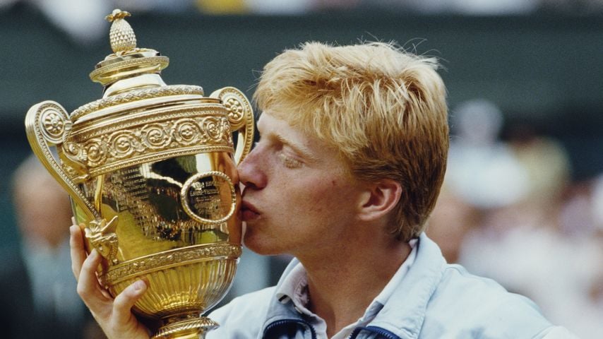 Boris Becker 1985 bei seinem Wimbledon-Sieg in London