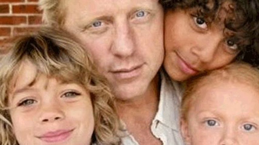 Boris Becker mit seinen Kindern Noah, Elias und Anna
