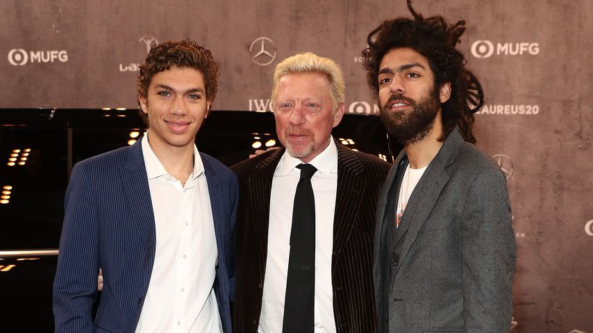Boris Becker mit seinen Söhnen Elias und Noah